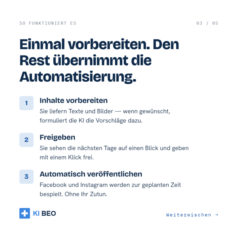 Einmal vorbereiten. Den Rest übernimmt die Automatisierung.